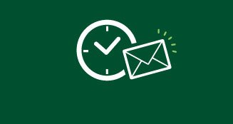 Clock icon and envelope